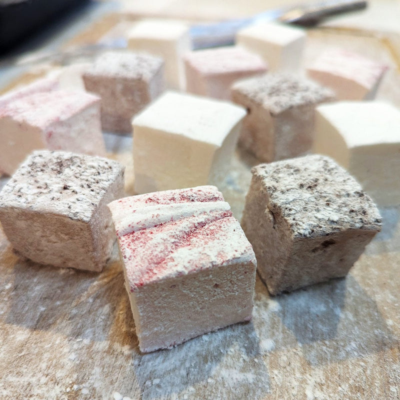 Neapolitan Fancy Marshmallows - Chocolate, Vanilla Bean and Raspberry